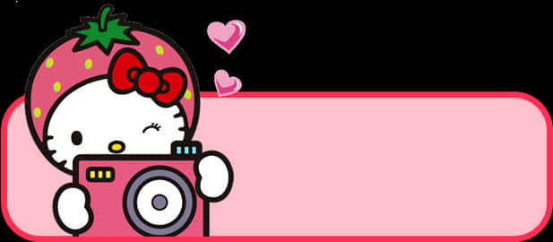 Hello Kitty草莓相機 壁紙