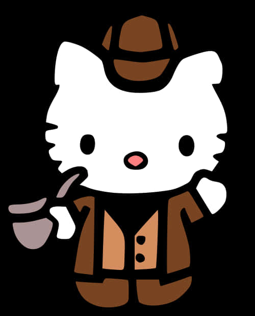 Hello Kitty偵探服裝 壁紙