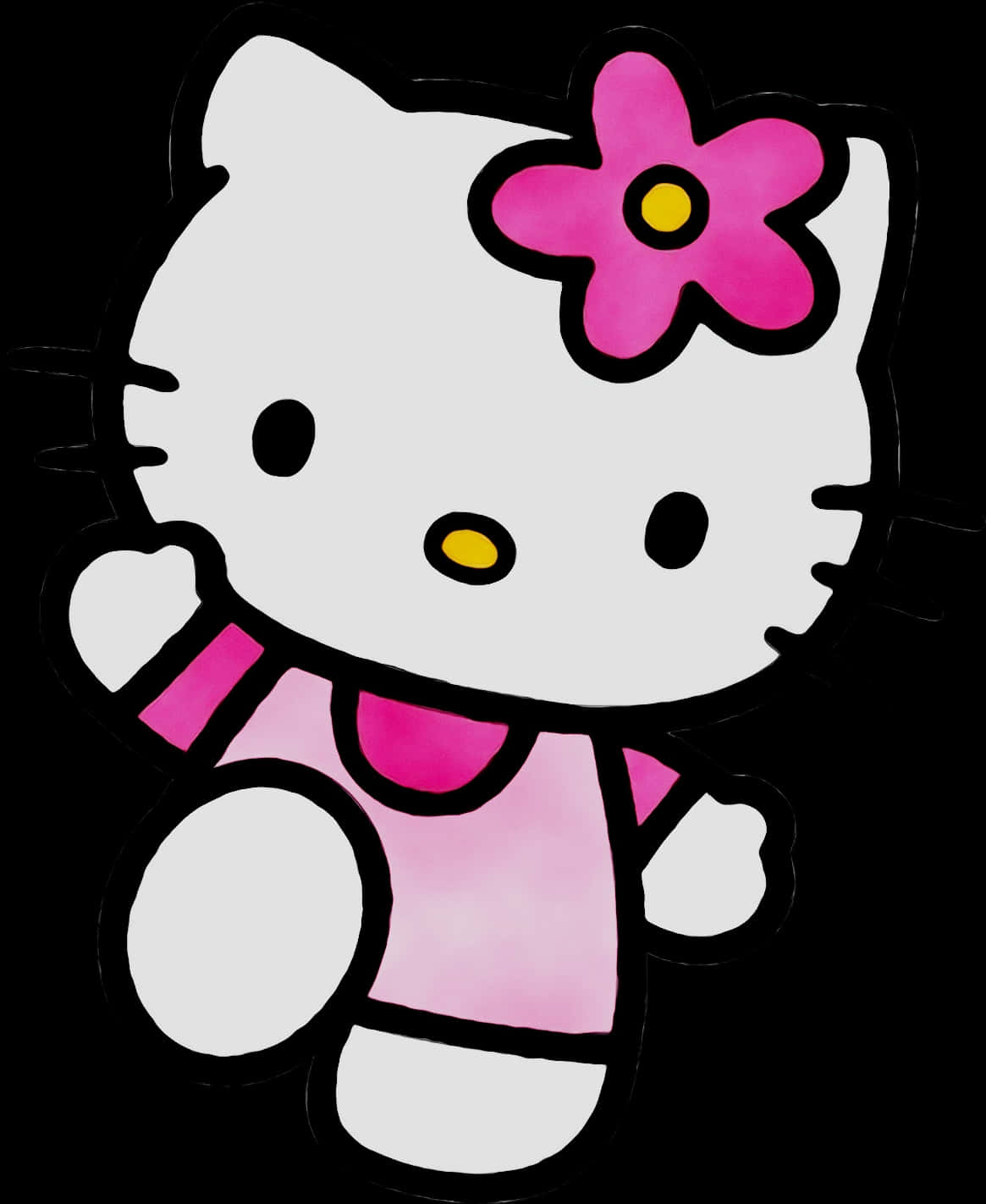 Hello Kitty 粉紅花朵 壁紙