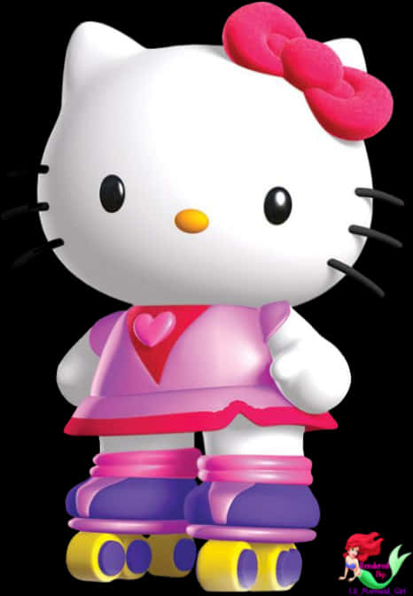 Hello Kitty溜冰 壁紙