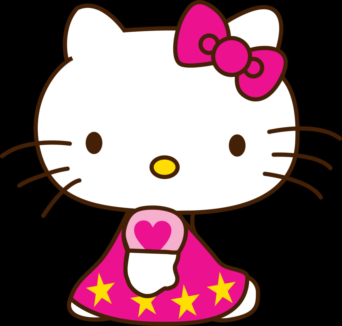 Hello Kitty 粉紅禮服圖案 壁紙