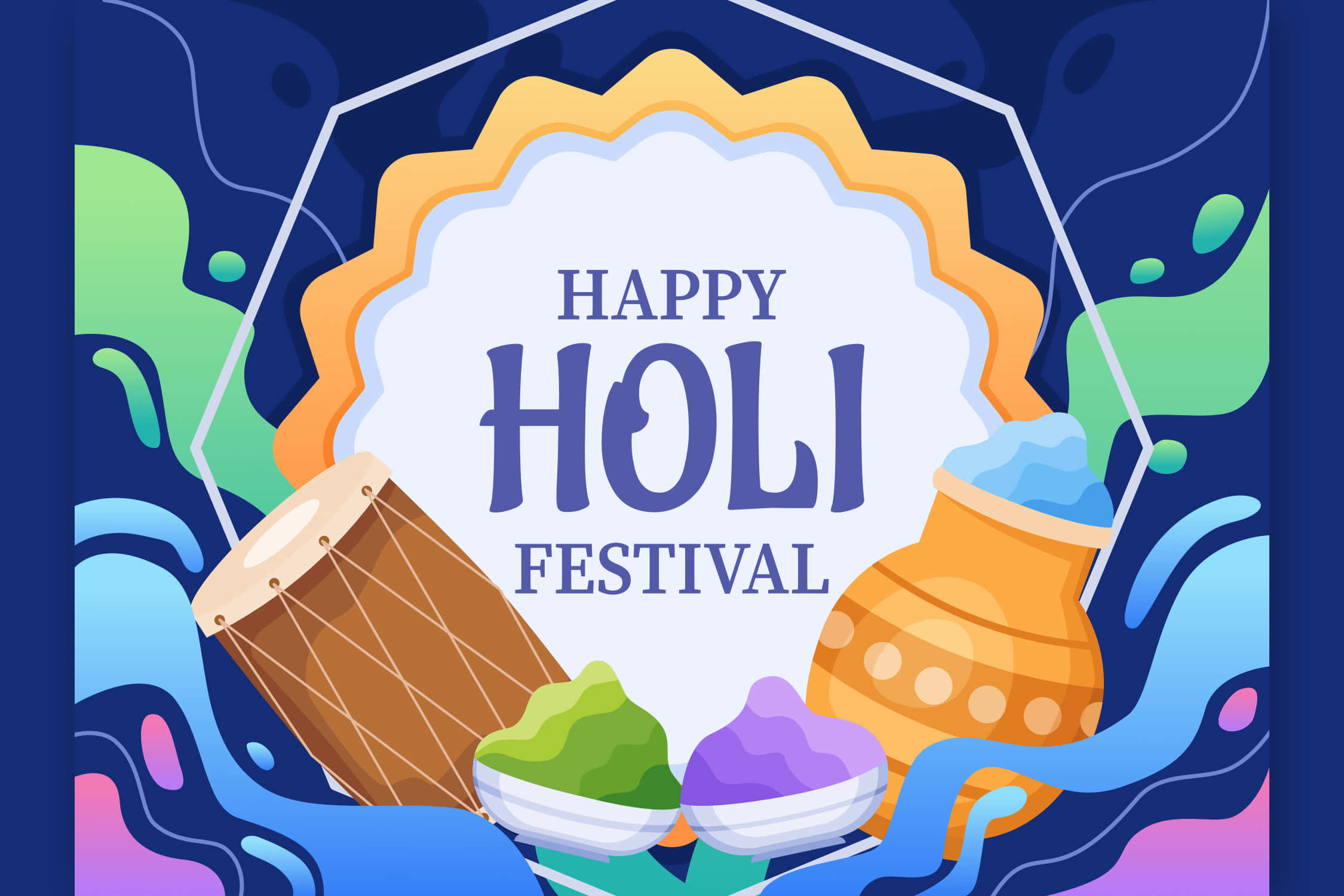 色彩節 Holi 壁紙
