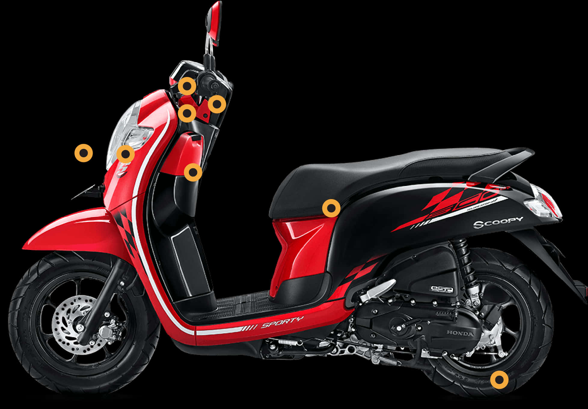 紅色Honda Scoopy電單車 壁紙