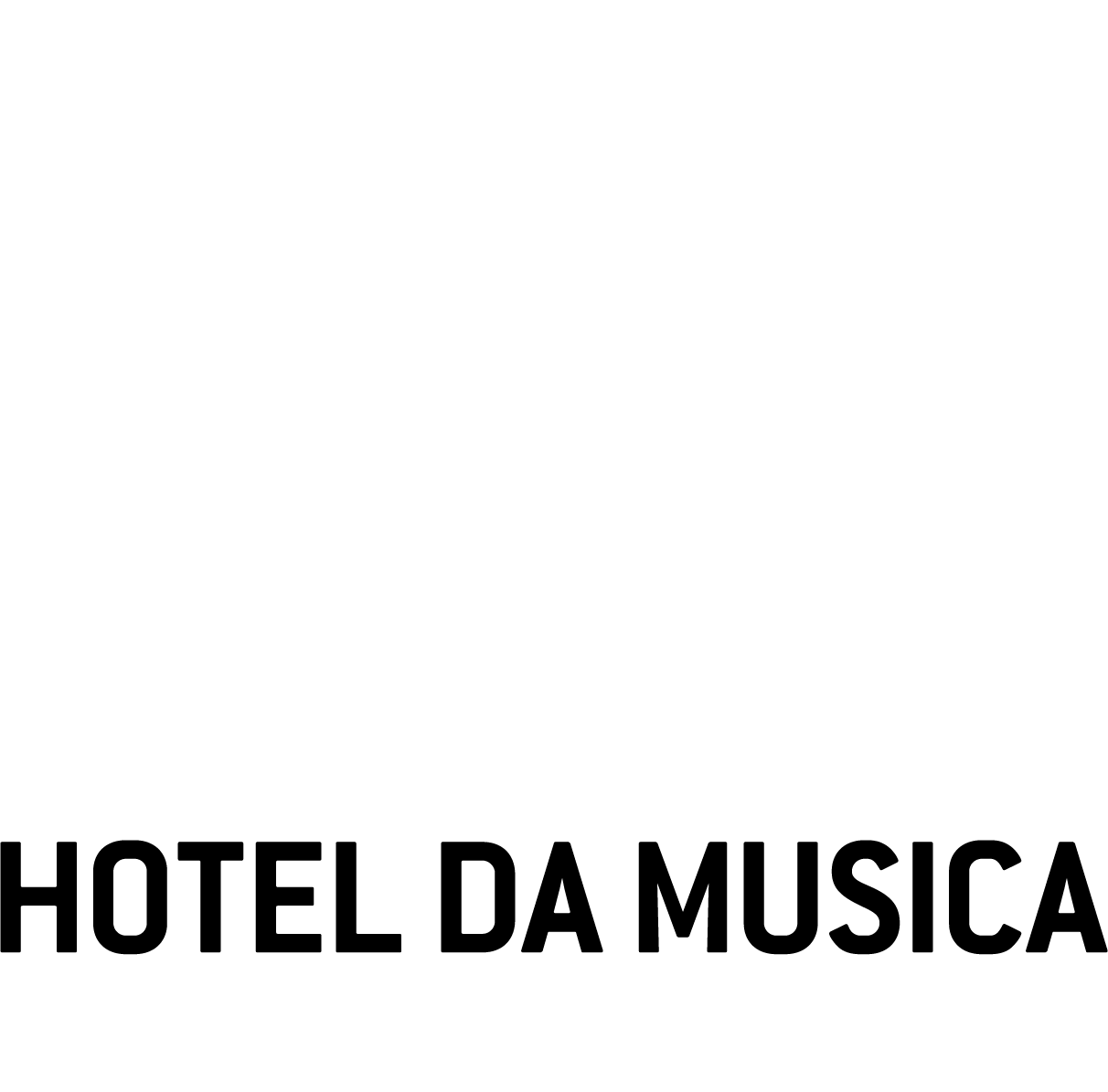 Hotel Da Musica Porto 標誌 壁紙 — 大膽的白色幾何條紋和圓點在純黑色背景上形成極簡抽象圖案，下方中央有PORTO字樣。