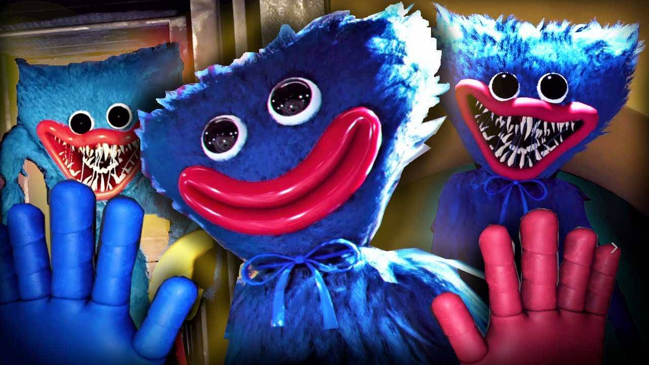 Huggy Wuggy 的詭異拼貼畫