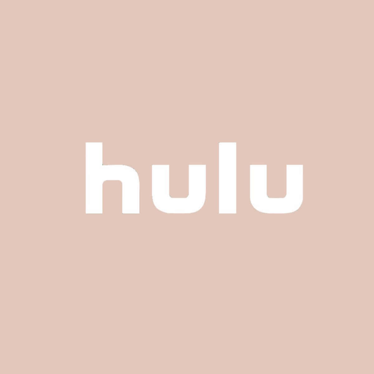 準備好探索 Hulu 的串流娛樂世界 壁紙 — Hulu 標誌以白色小寫字母居中在純啞光粉紅色背景上。