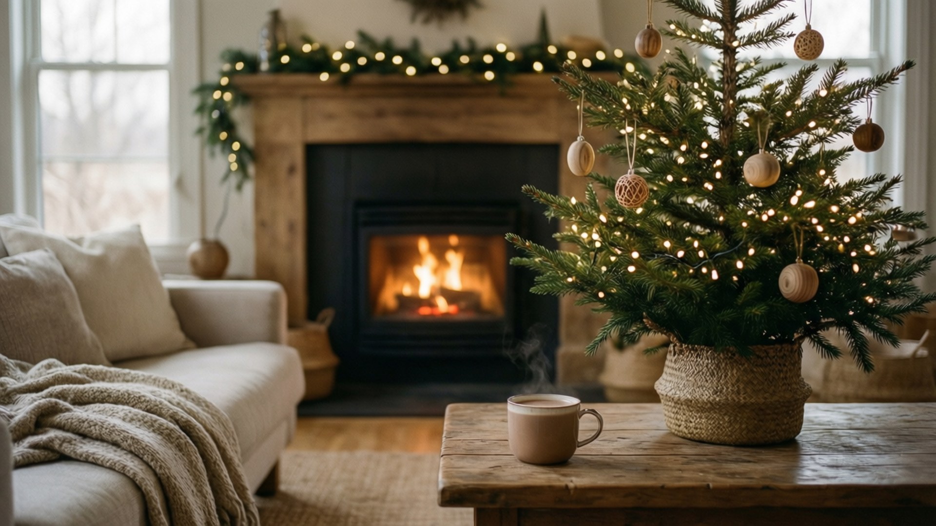 Hygge 聖誕客廳 壁紙