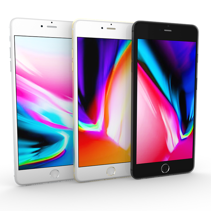 三部i Phone型號展示彩色桌布 壁紙