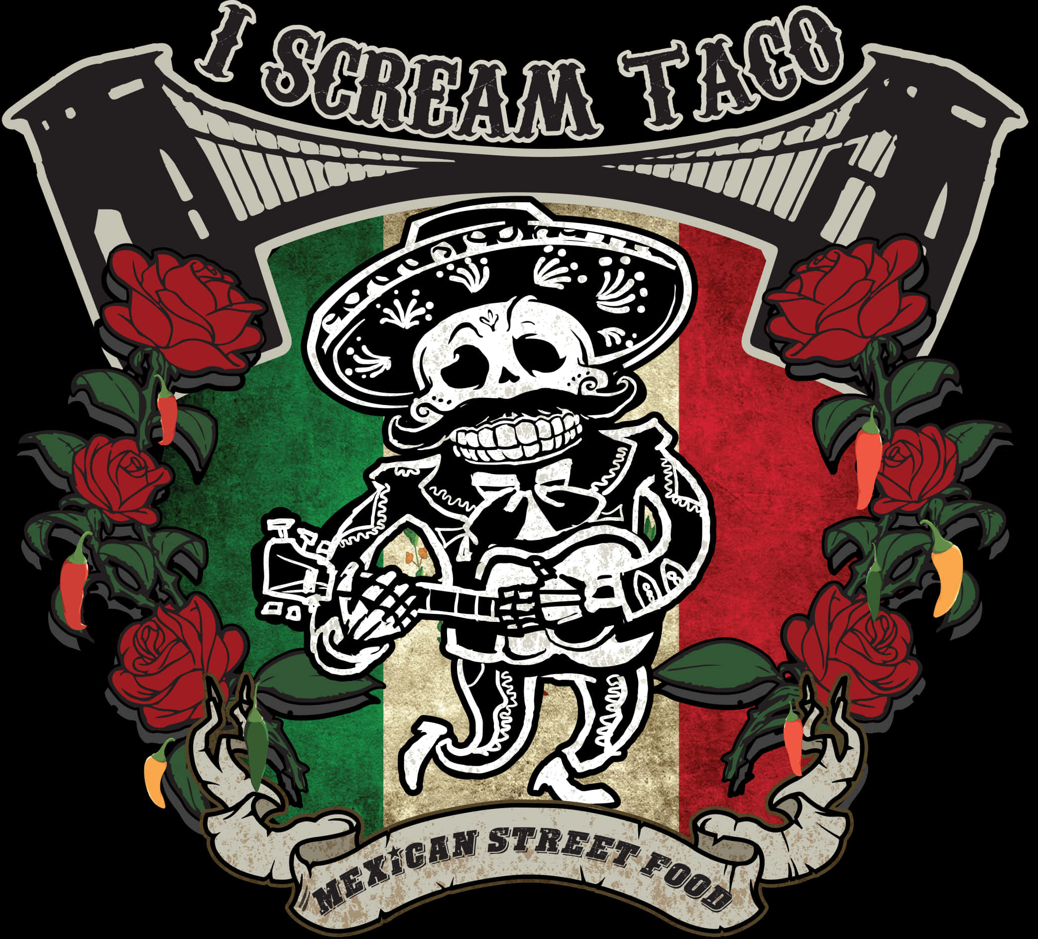 I Scream Taco 墨西哥街頭美食標誌 壁紙