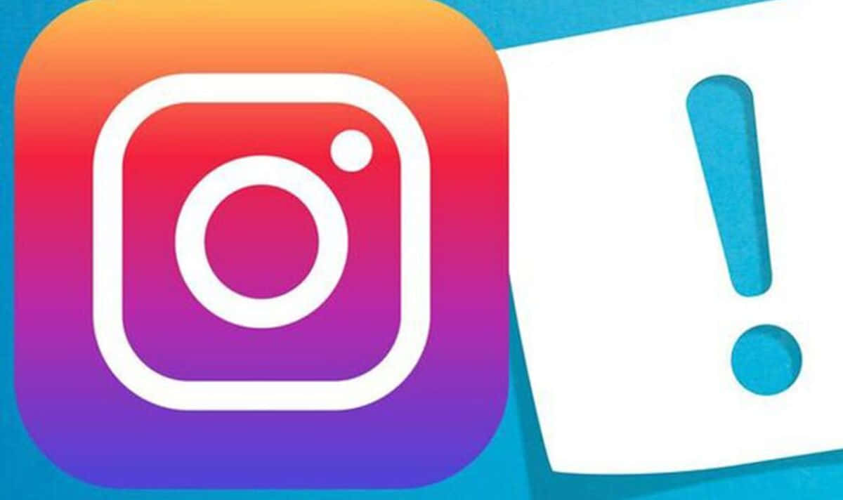 帶有漸變顏色和感嘆號的 Instagram 應用程式圖示。