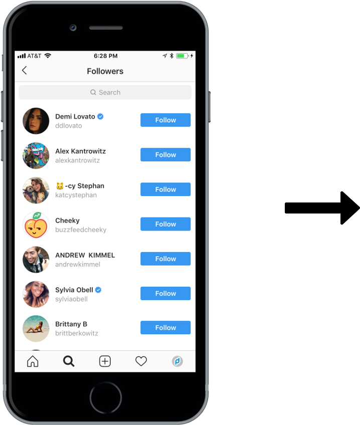 Instagram 追蹤者列表截圖 壁紙