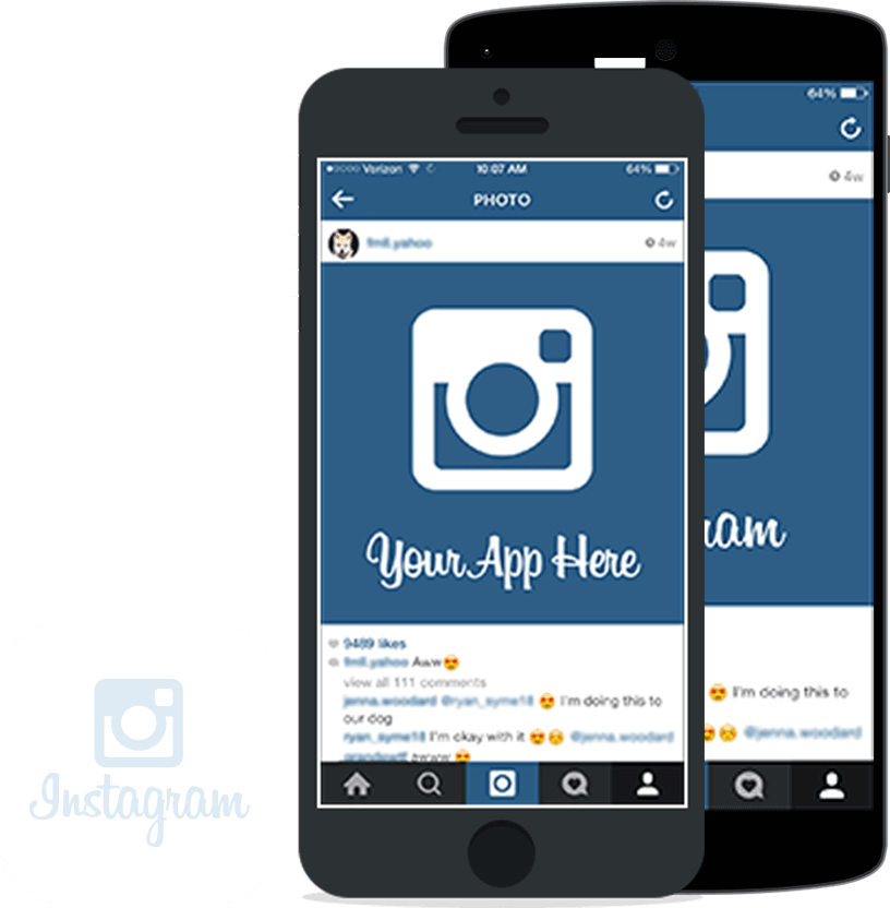 Instagram應用程式宣傳模擬設計 壁紙