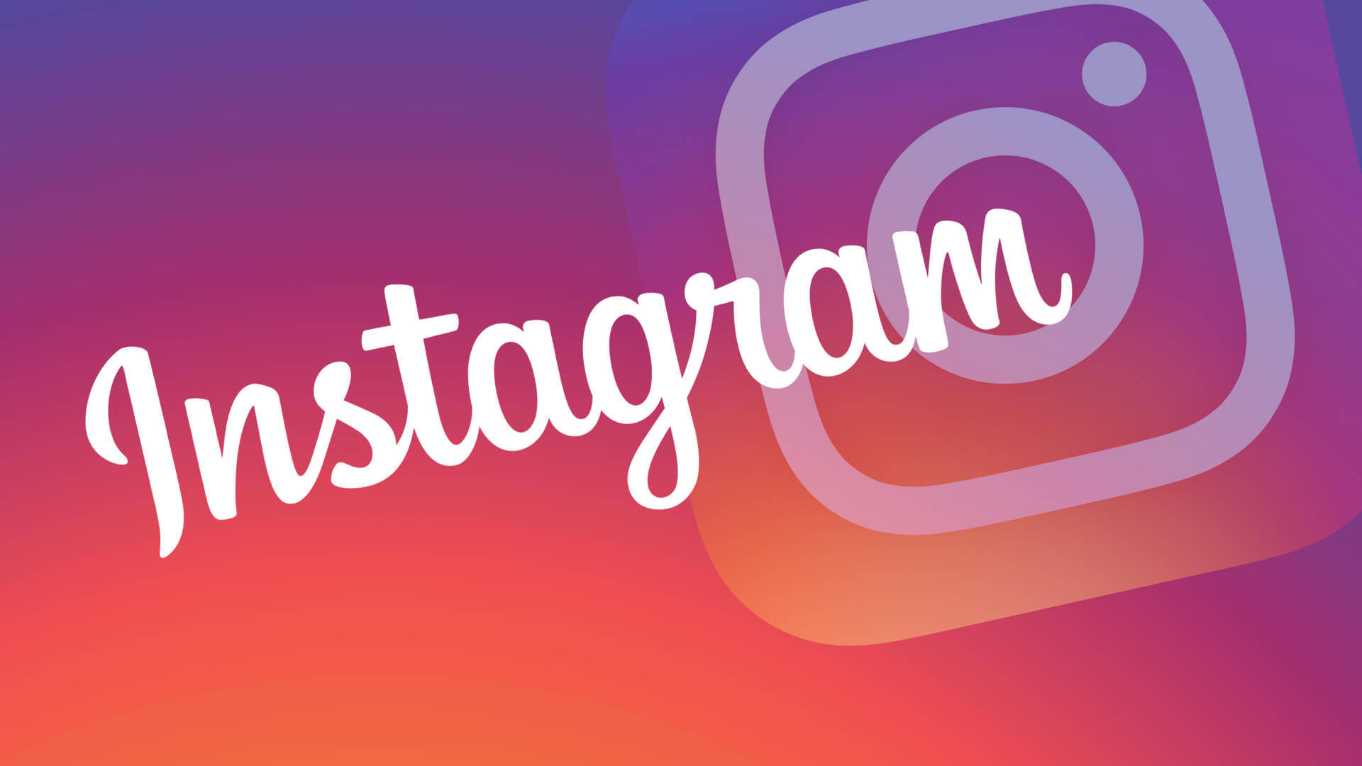 Instagram 應用程式標誌在彩色漸變背景上