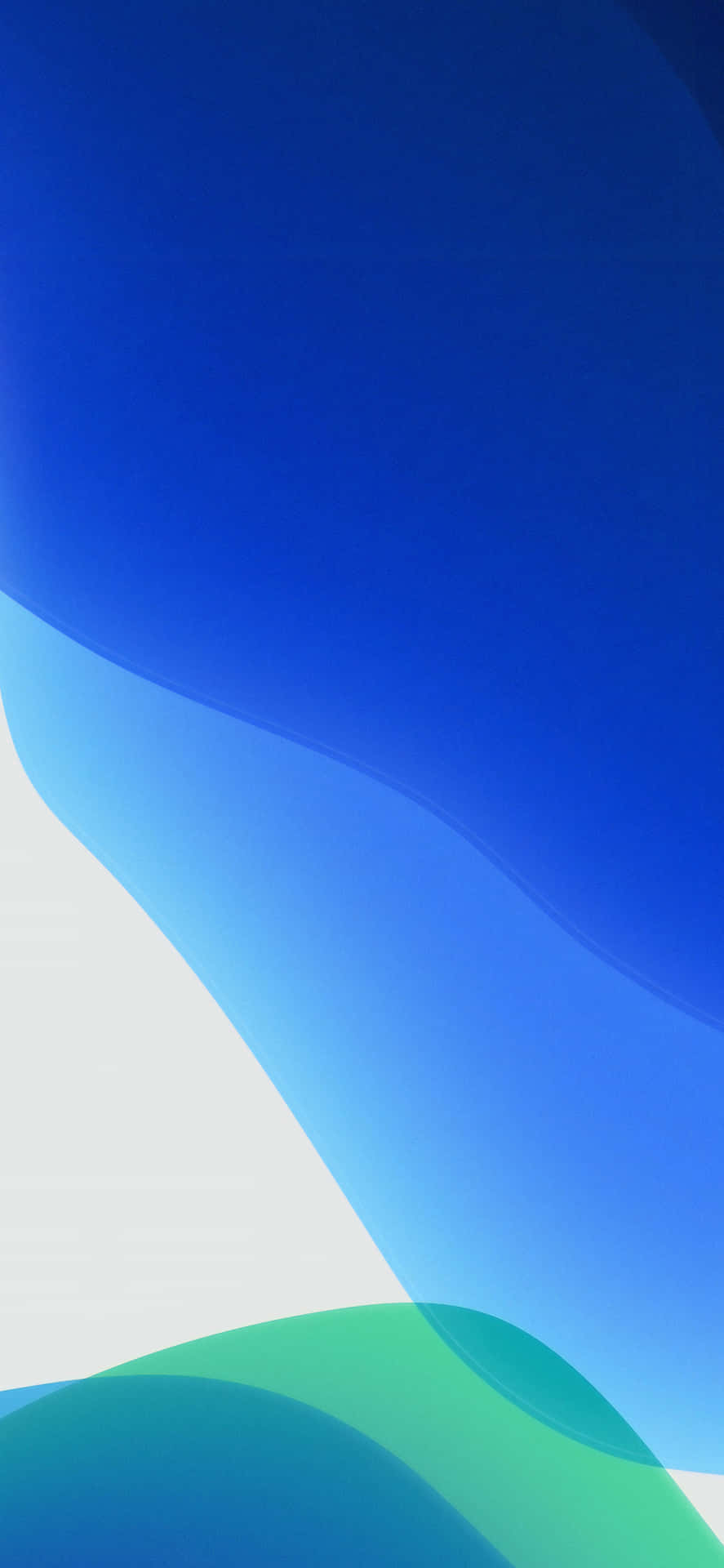 抽象數位藝術作品，白色背景上帶有流動的藍色和綠色漸變。