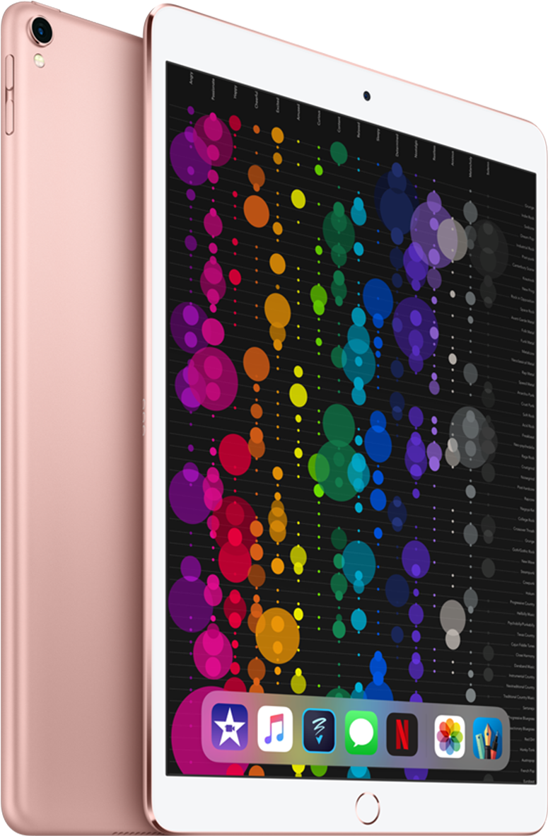 玫瑰金色iPad Pro配彩色顯示屏 壁紙