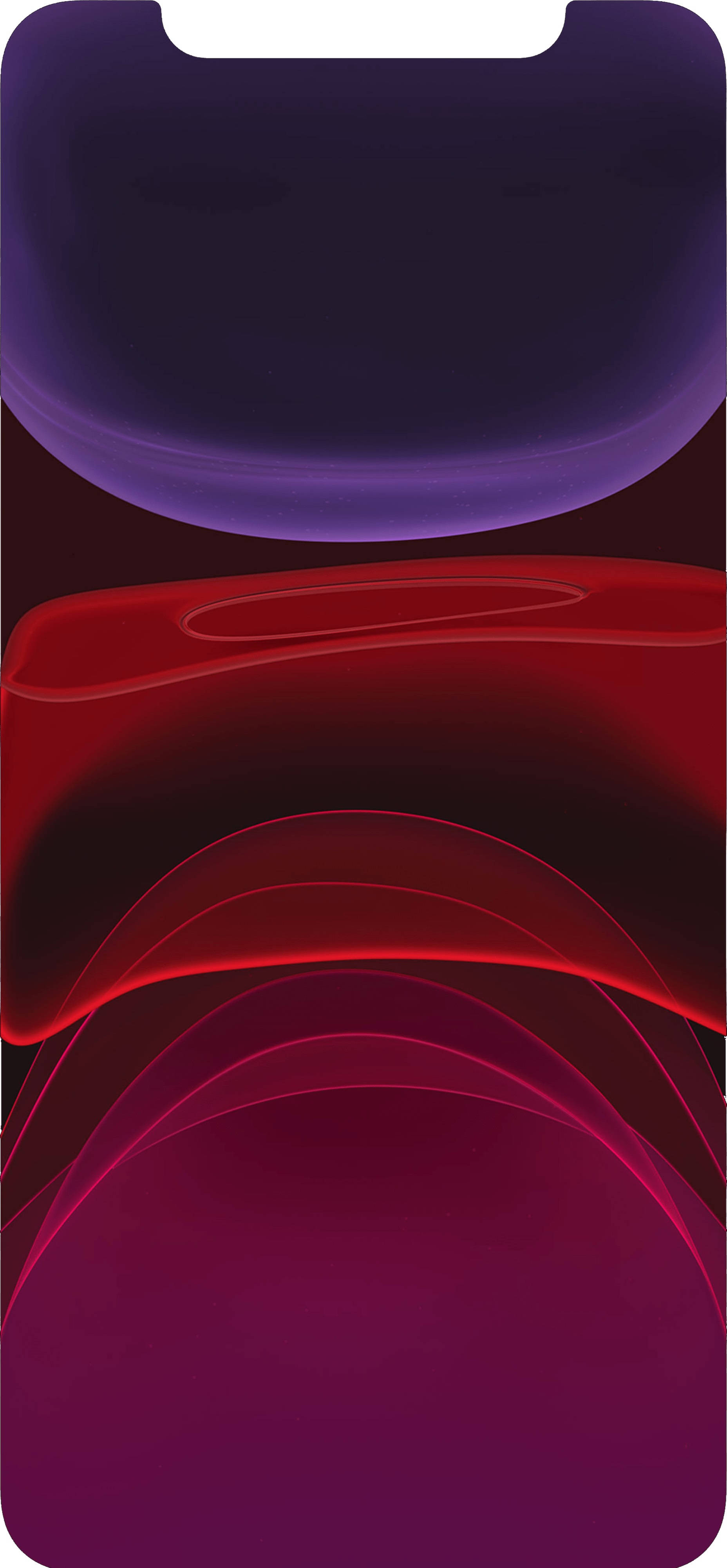 iPhone 11 紫紅色_blob 壁紙 — 深紫色和深紅色的抽象數碼波浪垂直流過智能手機屏幕。