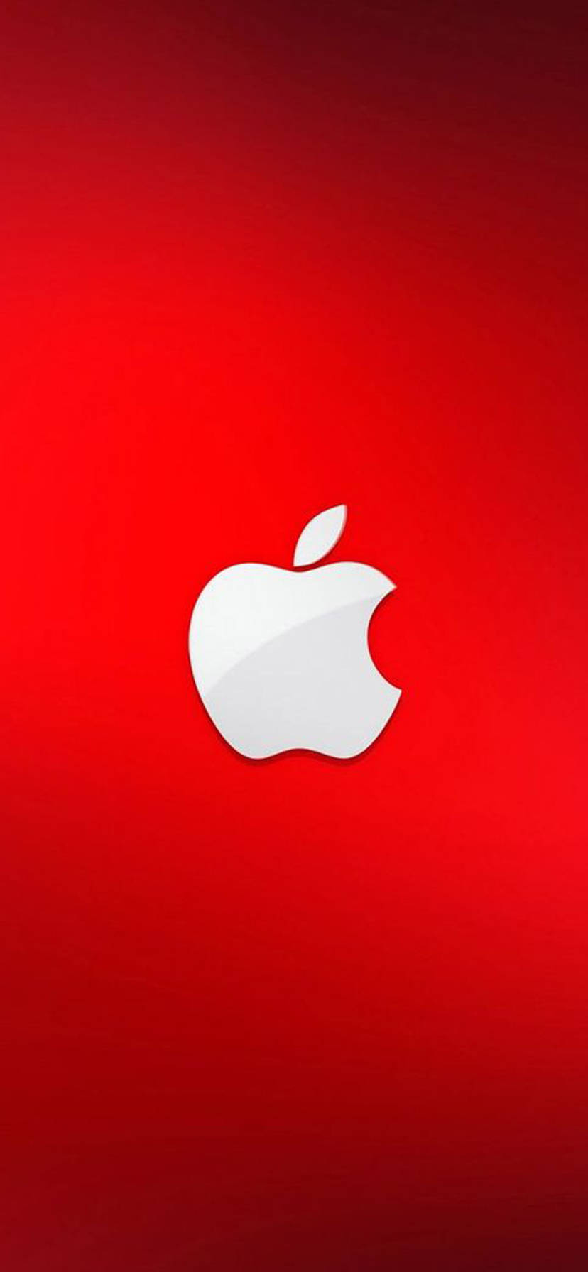 白色Apple標誌在紅色漸變背景上