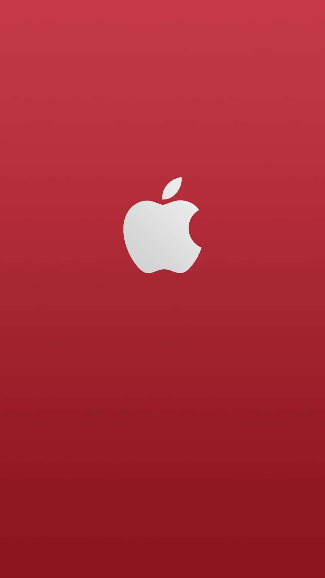 白色Apple標誌在紅色漸變背景上
