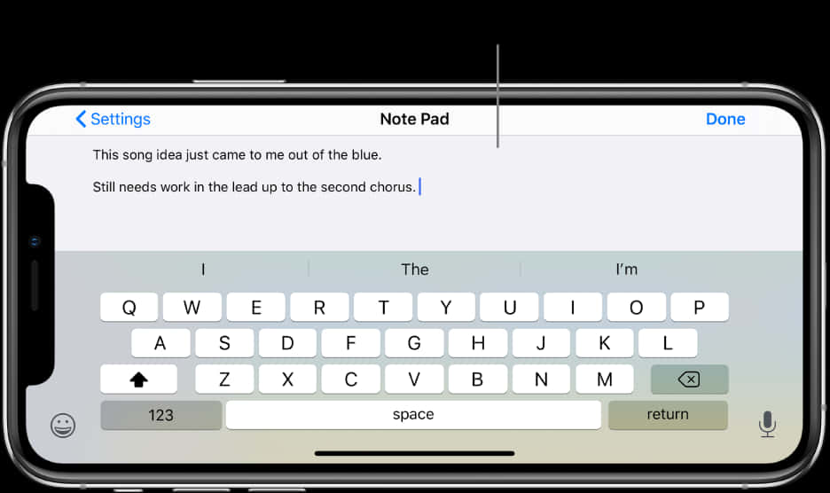 iPhone 12 記事本 App 創作歌曲 壁紙