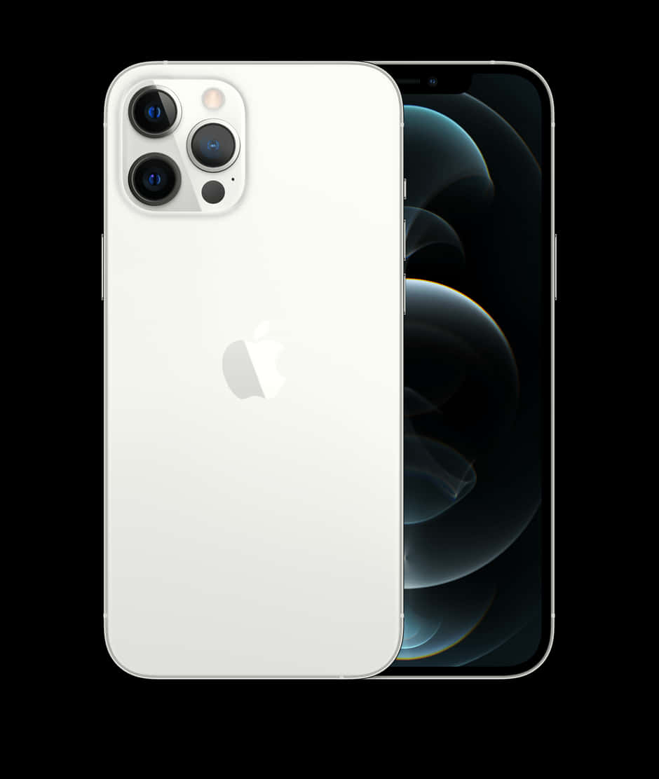 iPhone 12 白色背面與正面視圖 壁紙