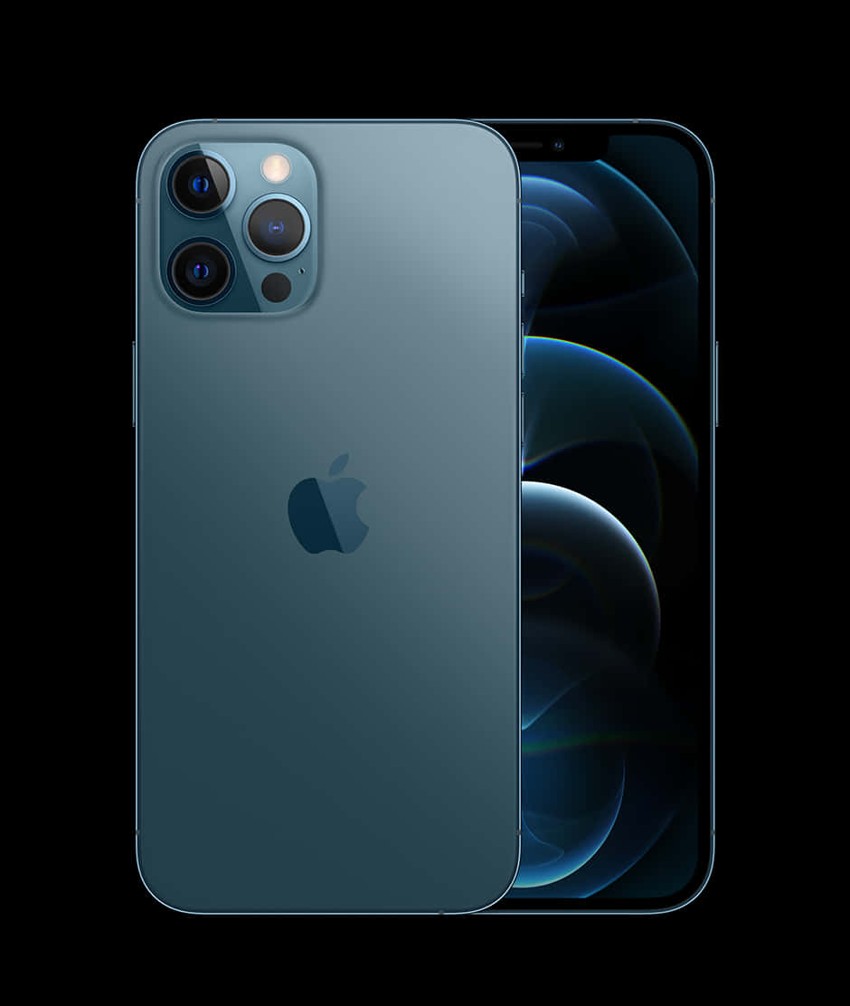 iPhone 12 Pro 藍色機身 正反面視圖 壁紙