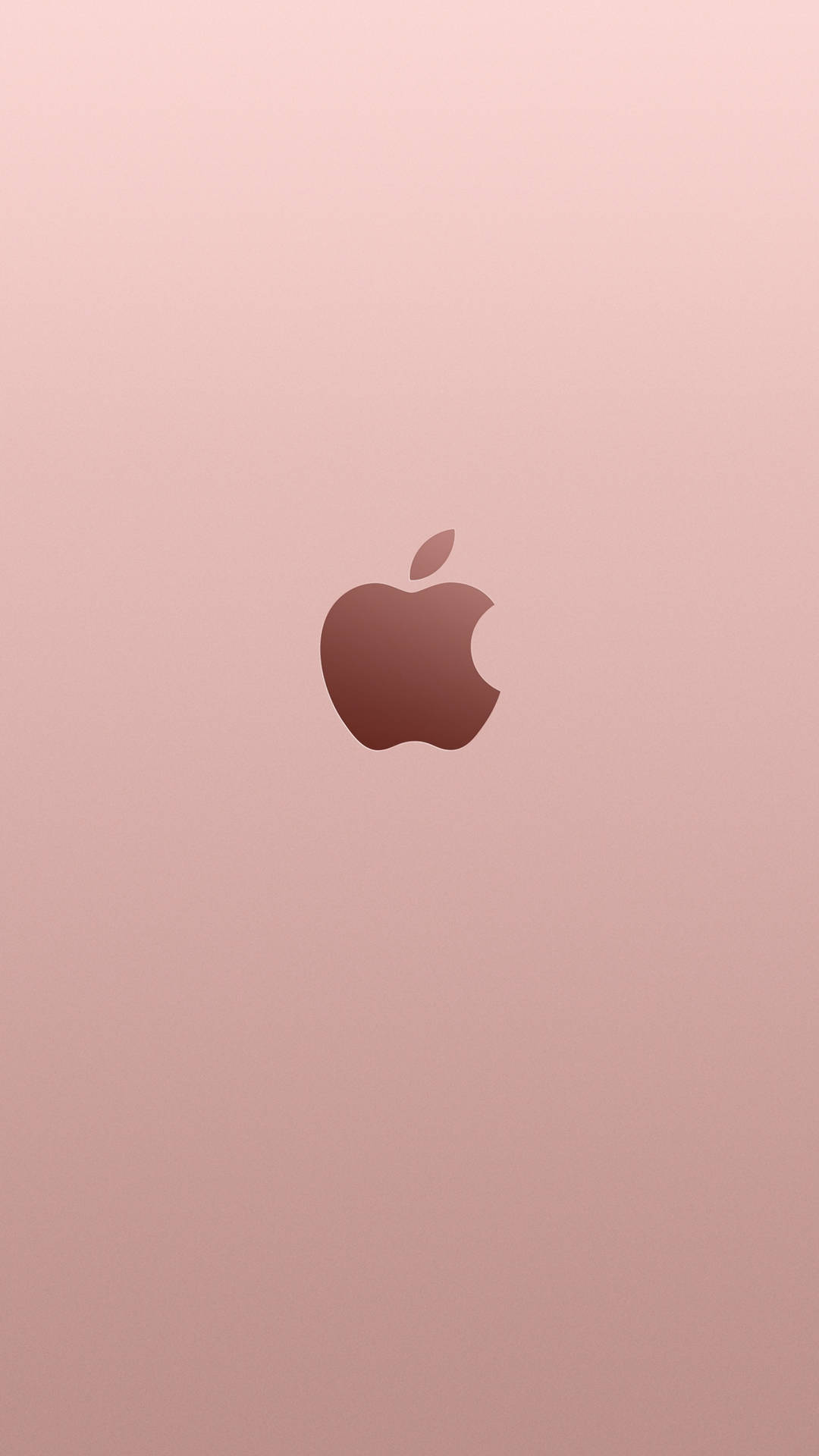 玫瑰金色背景，中央有Apple標誌