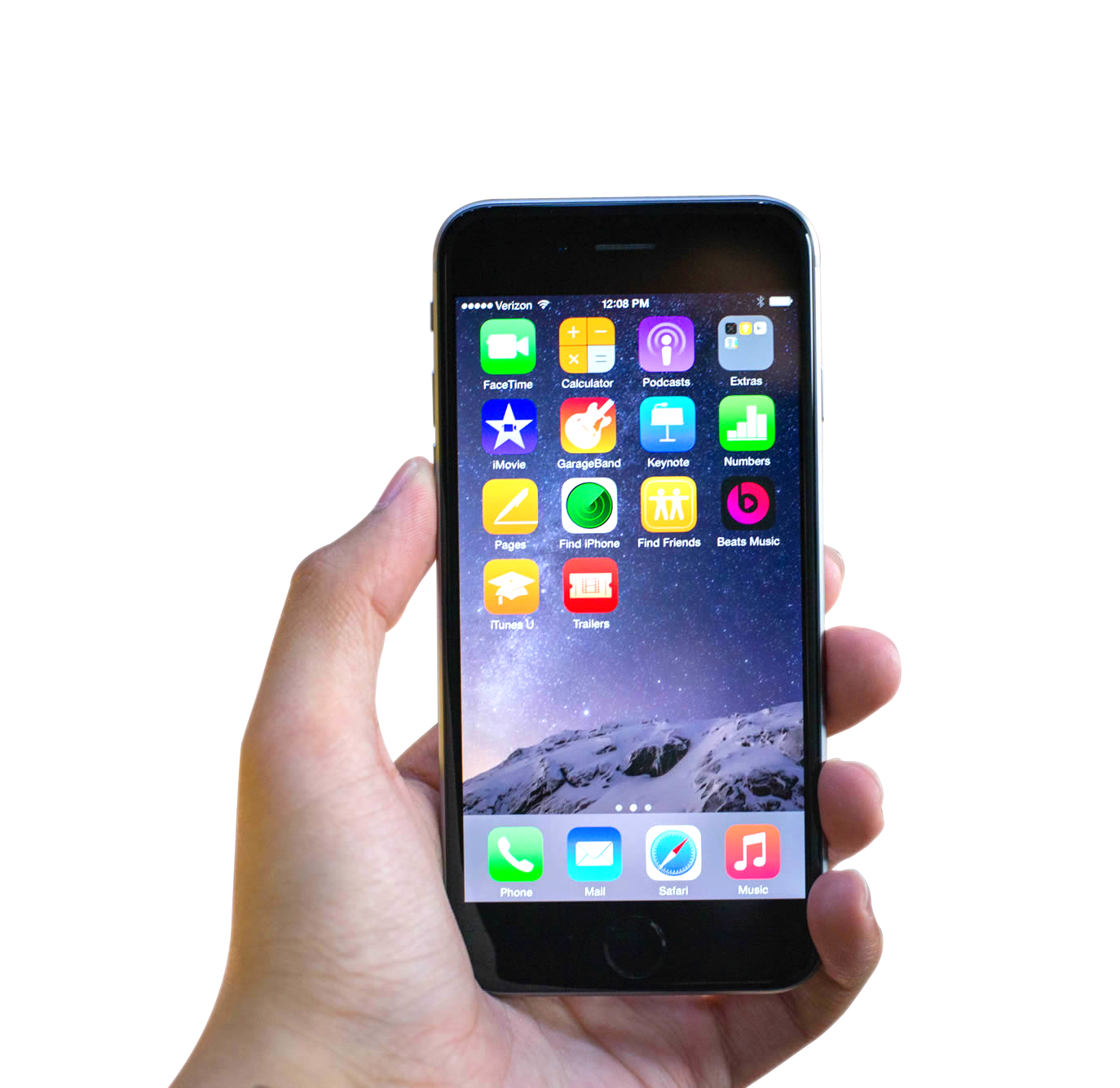 手握住iPhone屏幕 壁紙