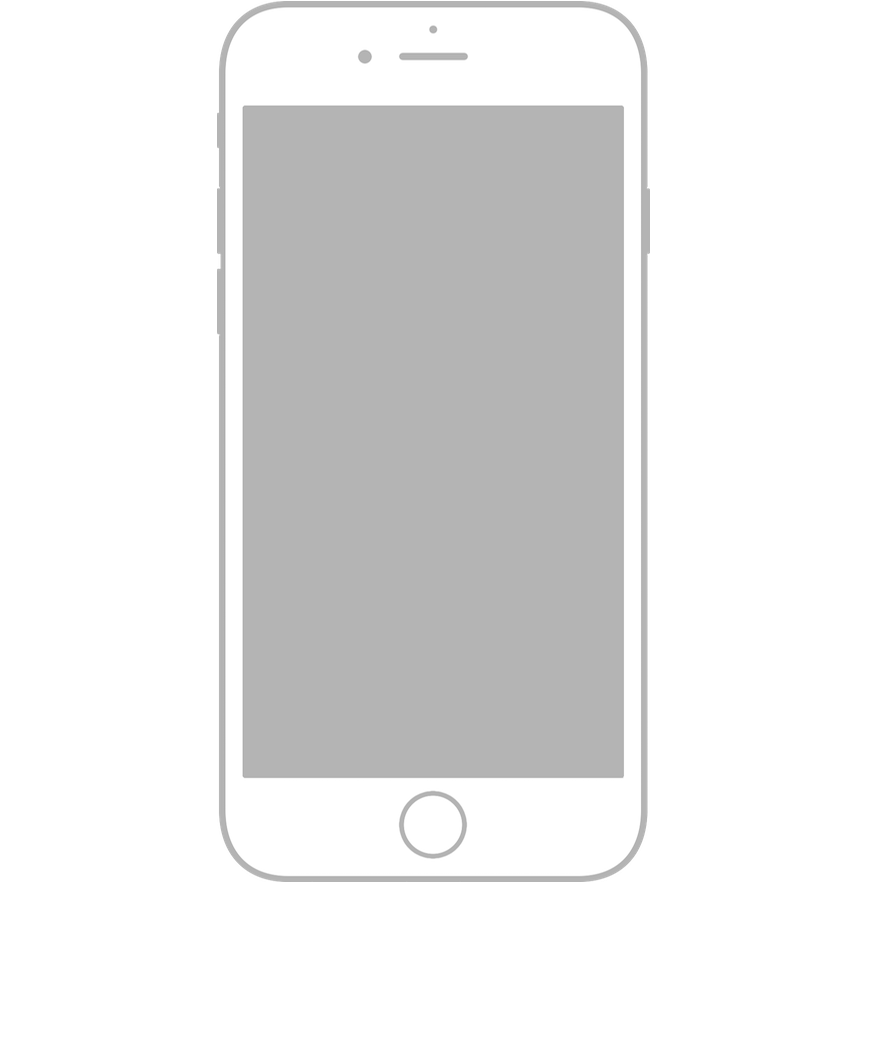 白色iPhone 6s向量圖示 壁紙 — 一部極簡風格的白色iPhone 6s智能手機，空白灰色屏幕居中於黑色背景上。
