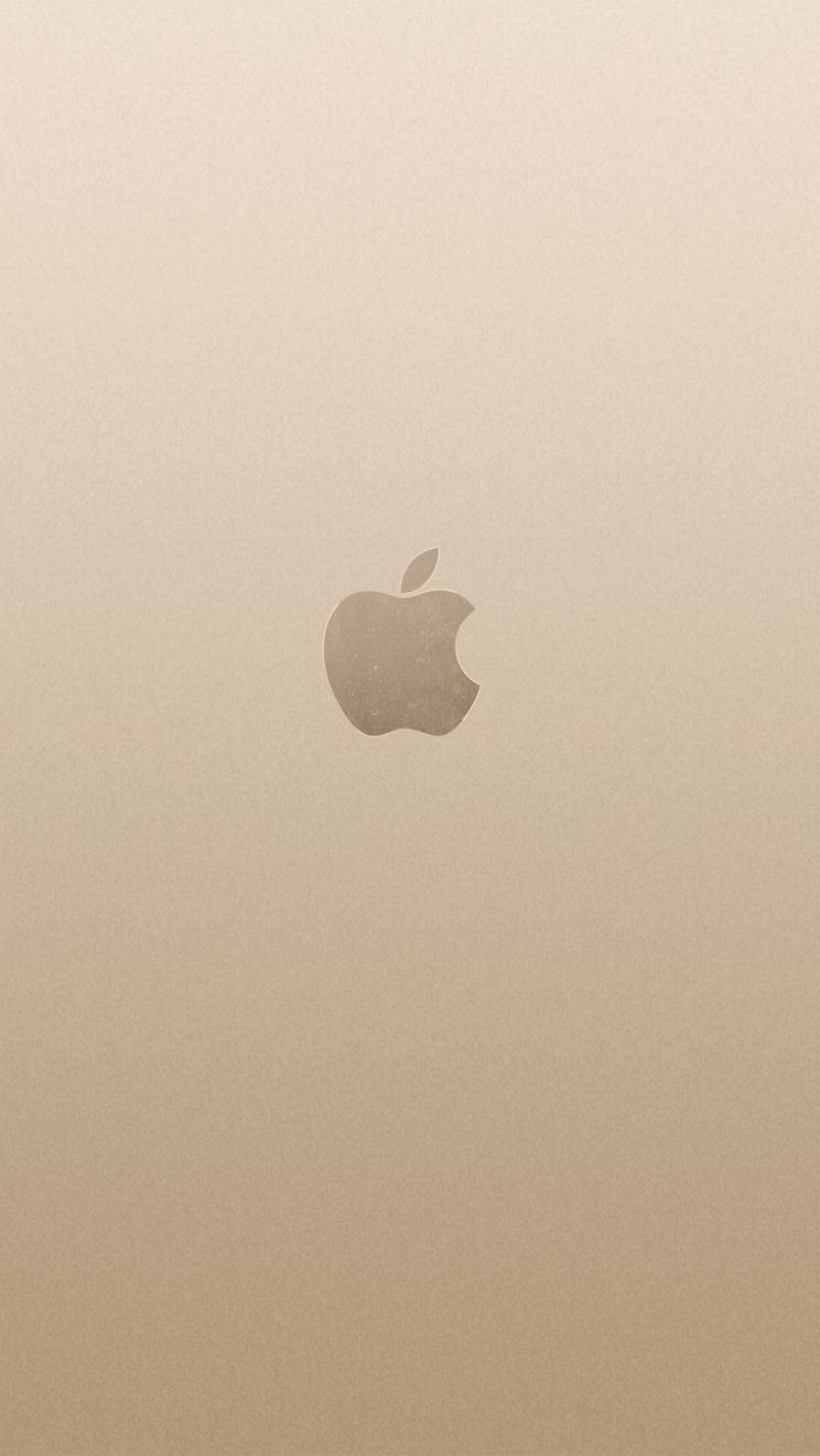 金色漸變背景上的Apple標誌