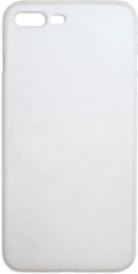 白色iPhone手機殼背面視圖 壁紙 — 簡約白色手機殼，帶有雙鏡頭開孔和光滑啞光飾面。
