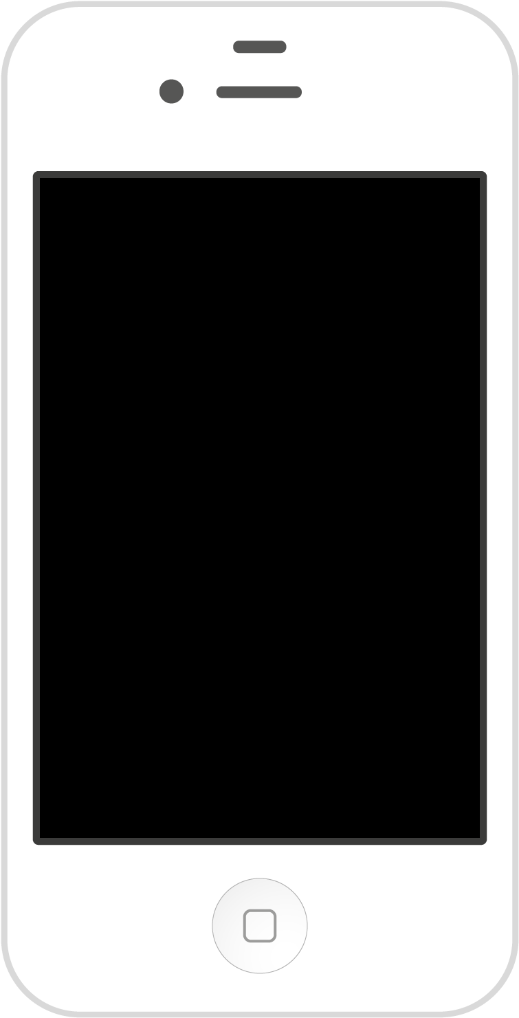 白色iPhone正面視角 壁紙 — 以簡潔向量風格呈現的極簡白色智能手機，配備黑色螢幕和主頁按鈕。