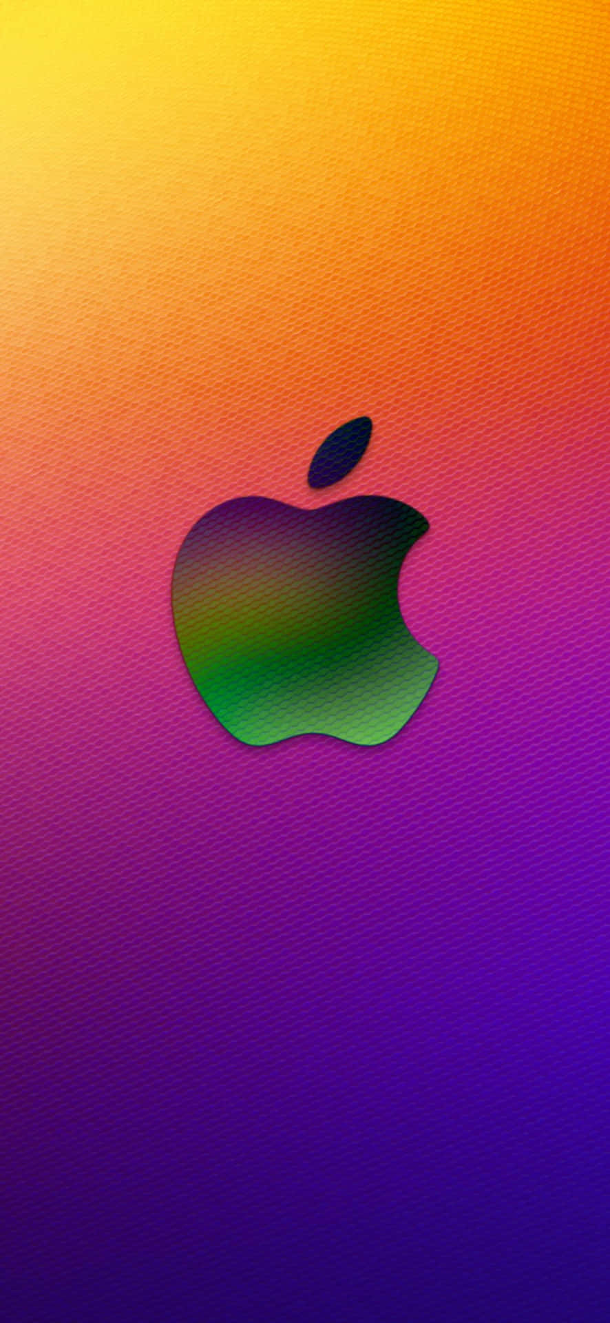 彩色漸變背景上的 Apple 標誌