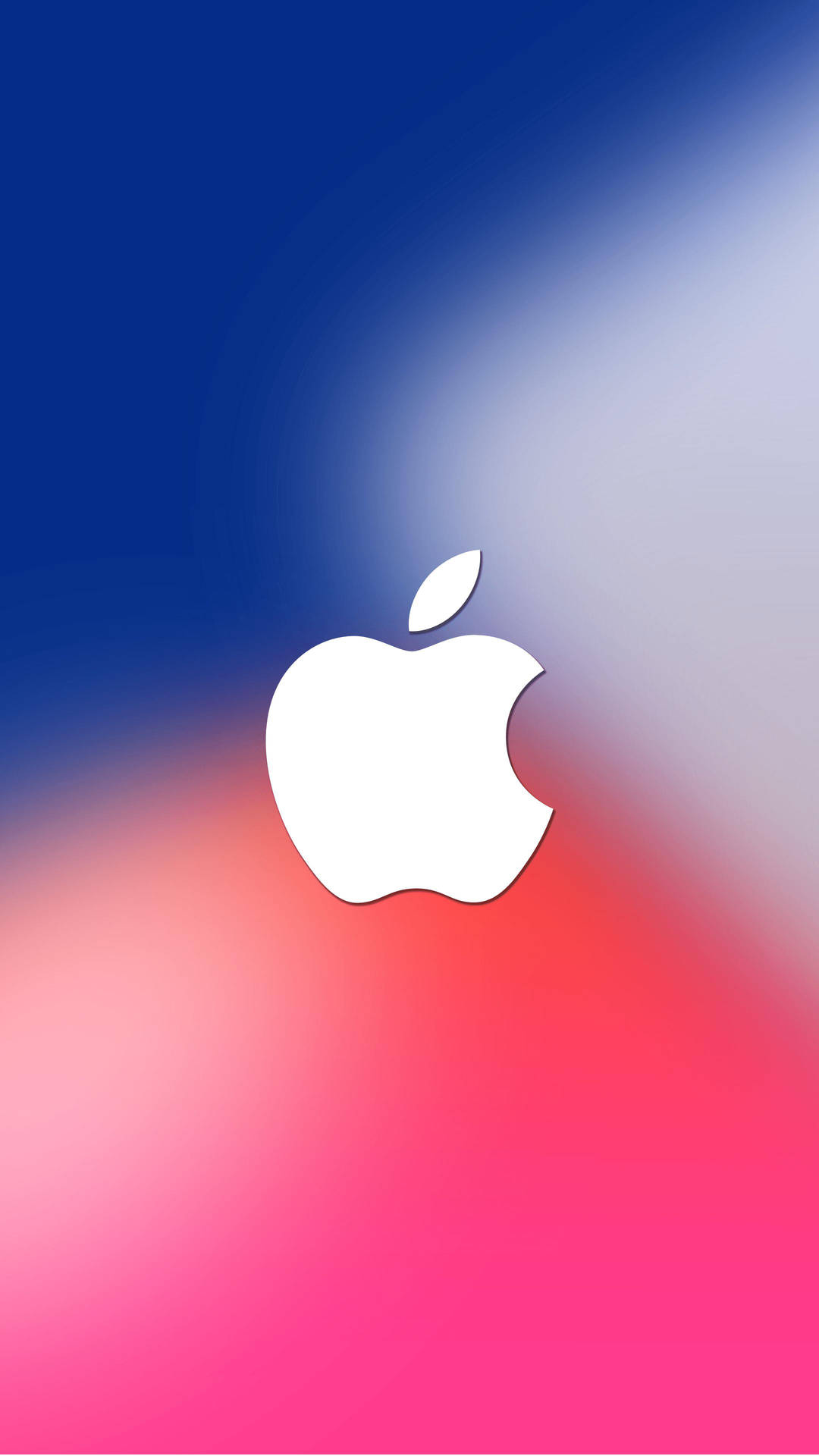 彩色漸變背景上的白色Apple標誌。