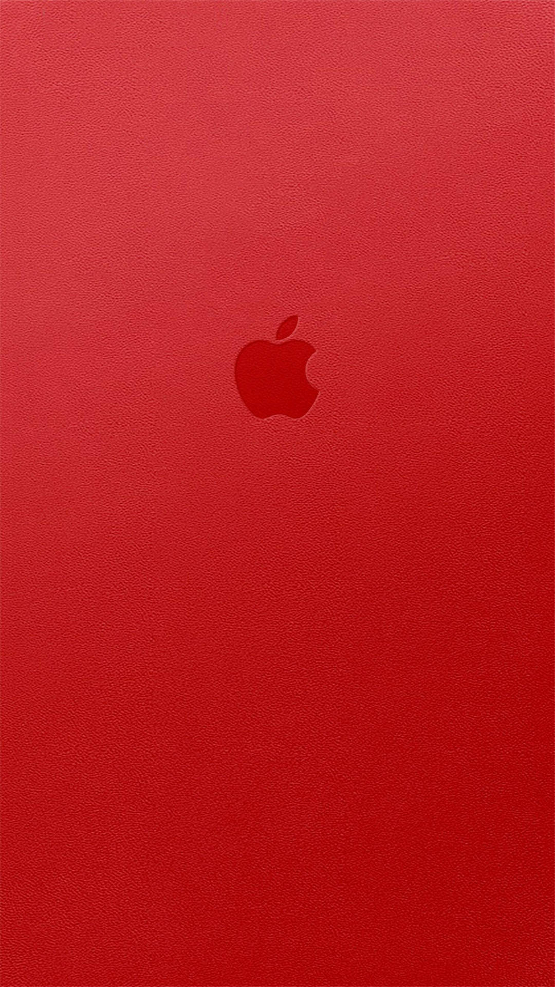 紅色紋理背景，中央有Apple標誌