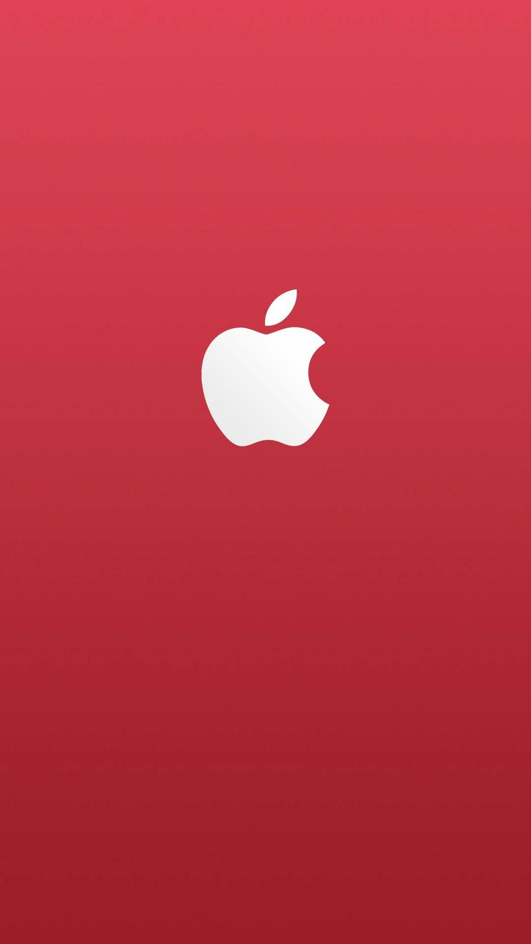 白色Apple標誌在紅色漸變背景上