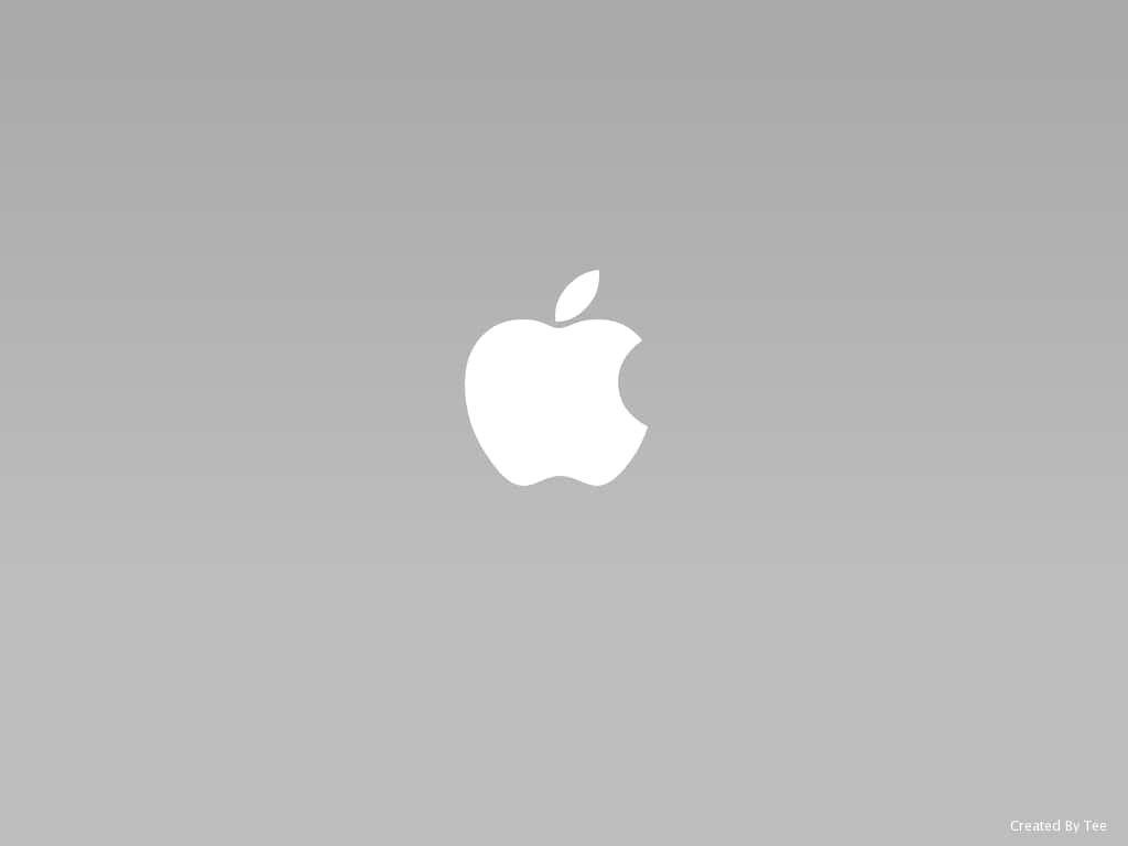 灰色漸變背景上的白色Apple標誌