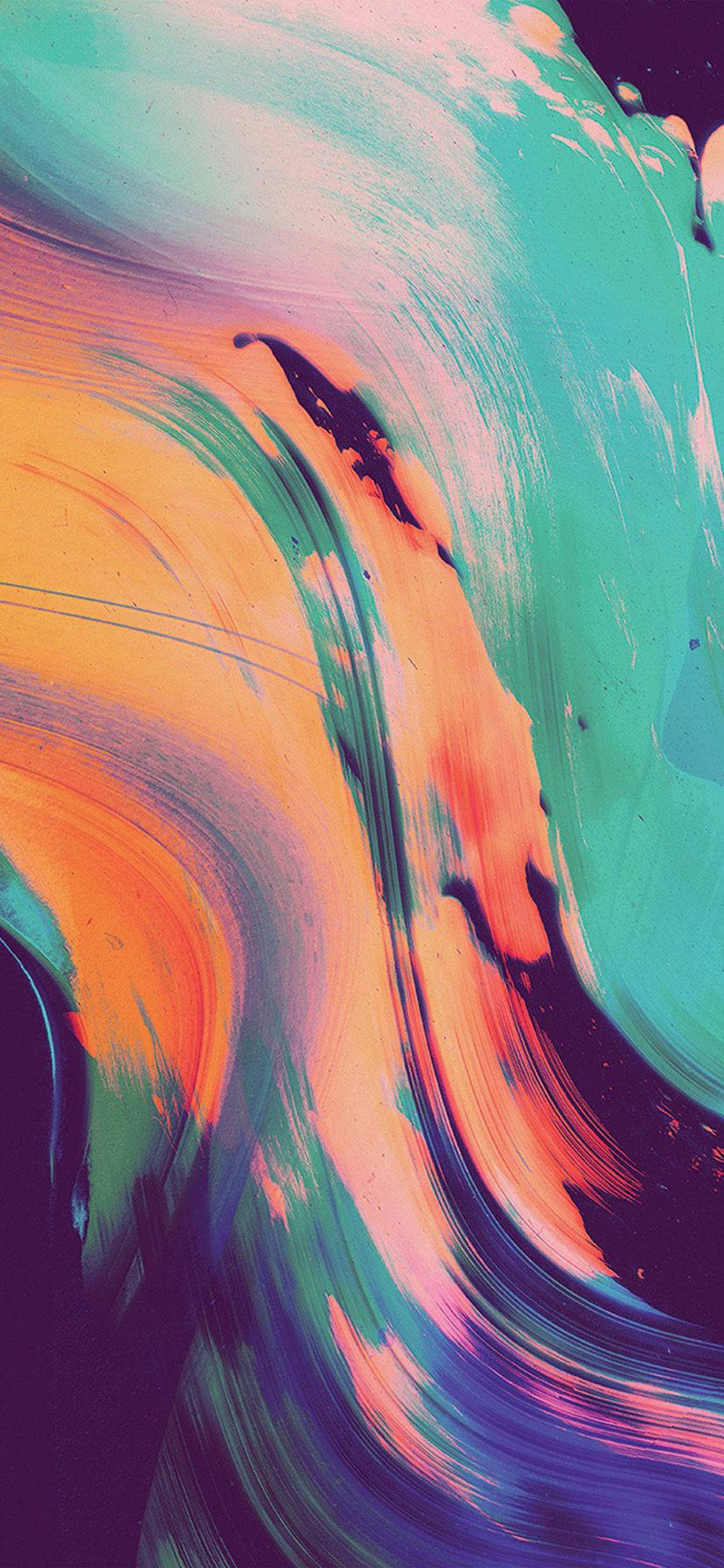 動態抽象藝術作品，帶有旋轉的彩色顏料筆觸。