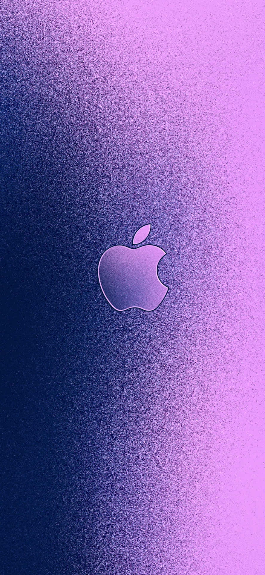 Apple標誌在紫色藍色漸變背景上