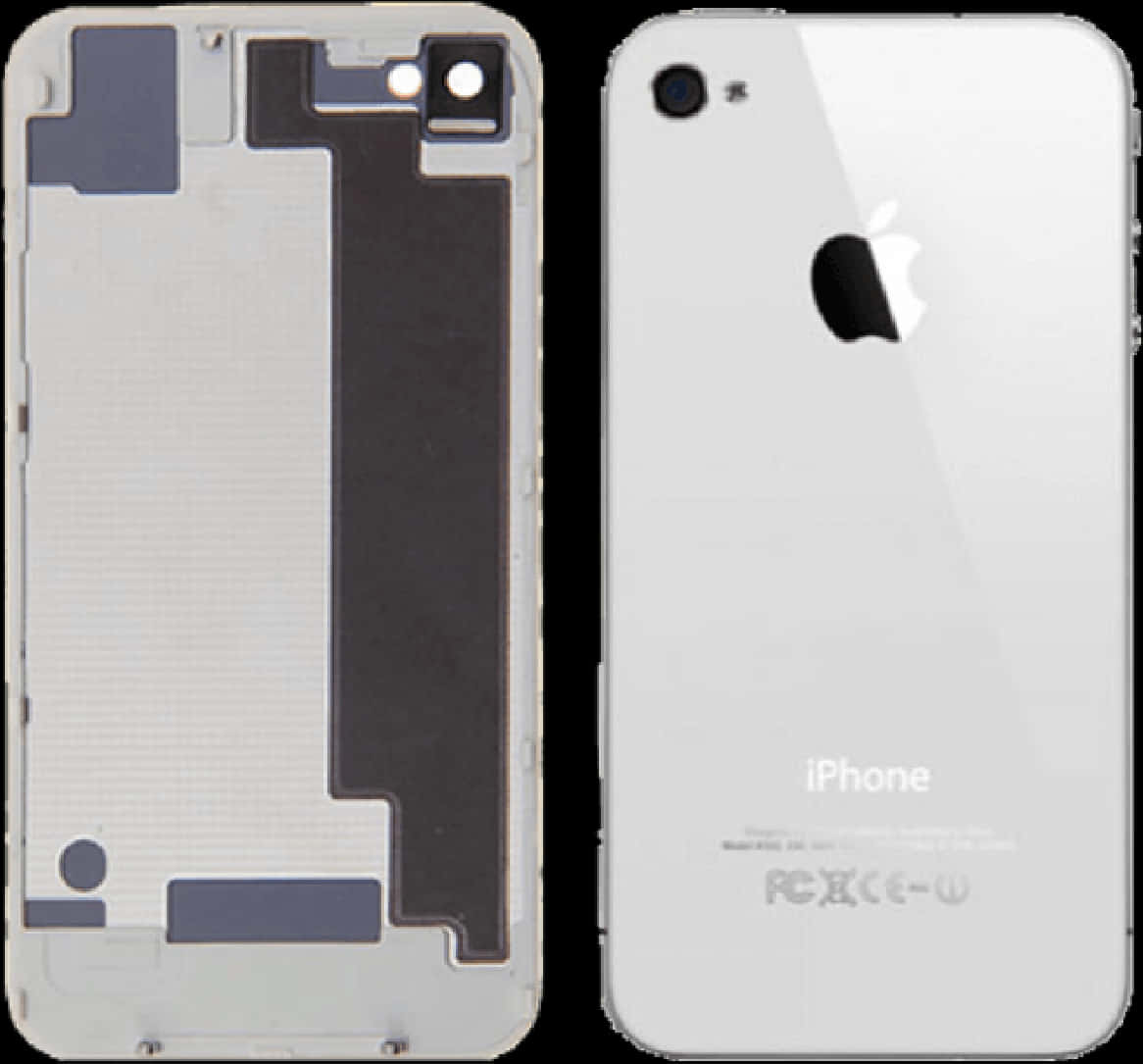 白色高複製版 iPhone 4 後蓋組件與微小零件組裝圖