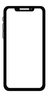 iPhone 簡約線條向量插圖