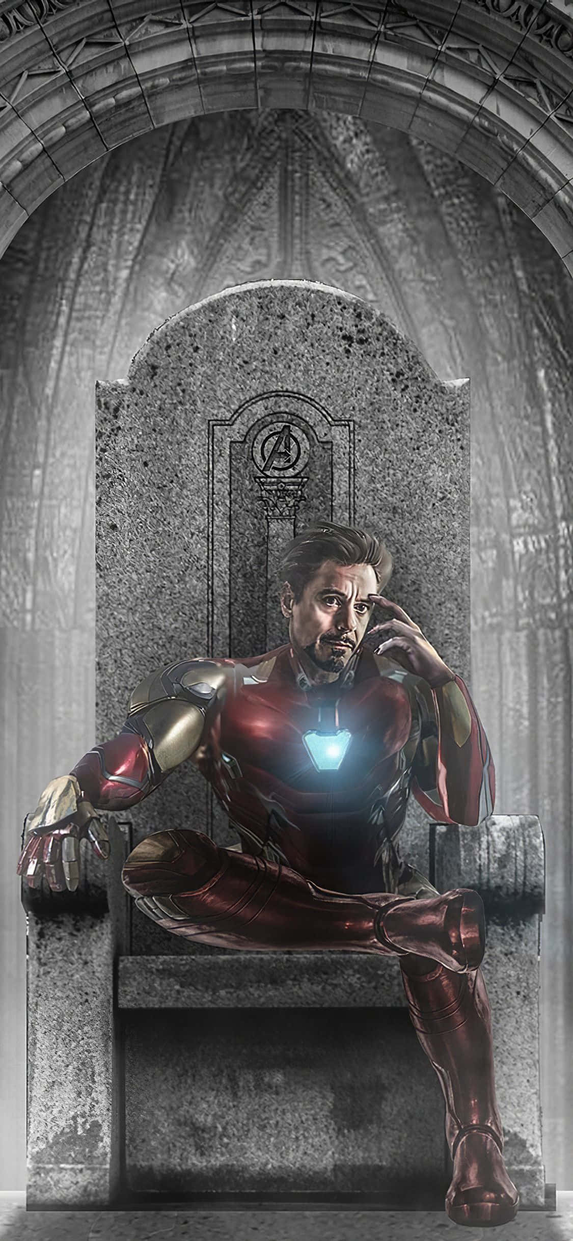 iron man坐喺王座上 壁紙