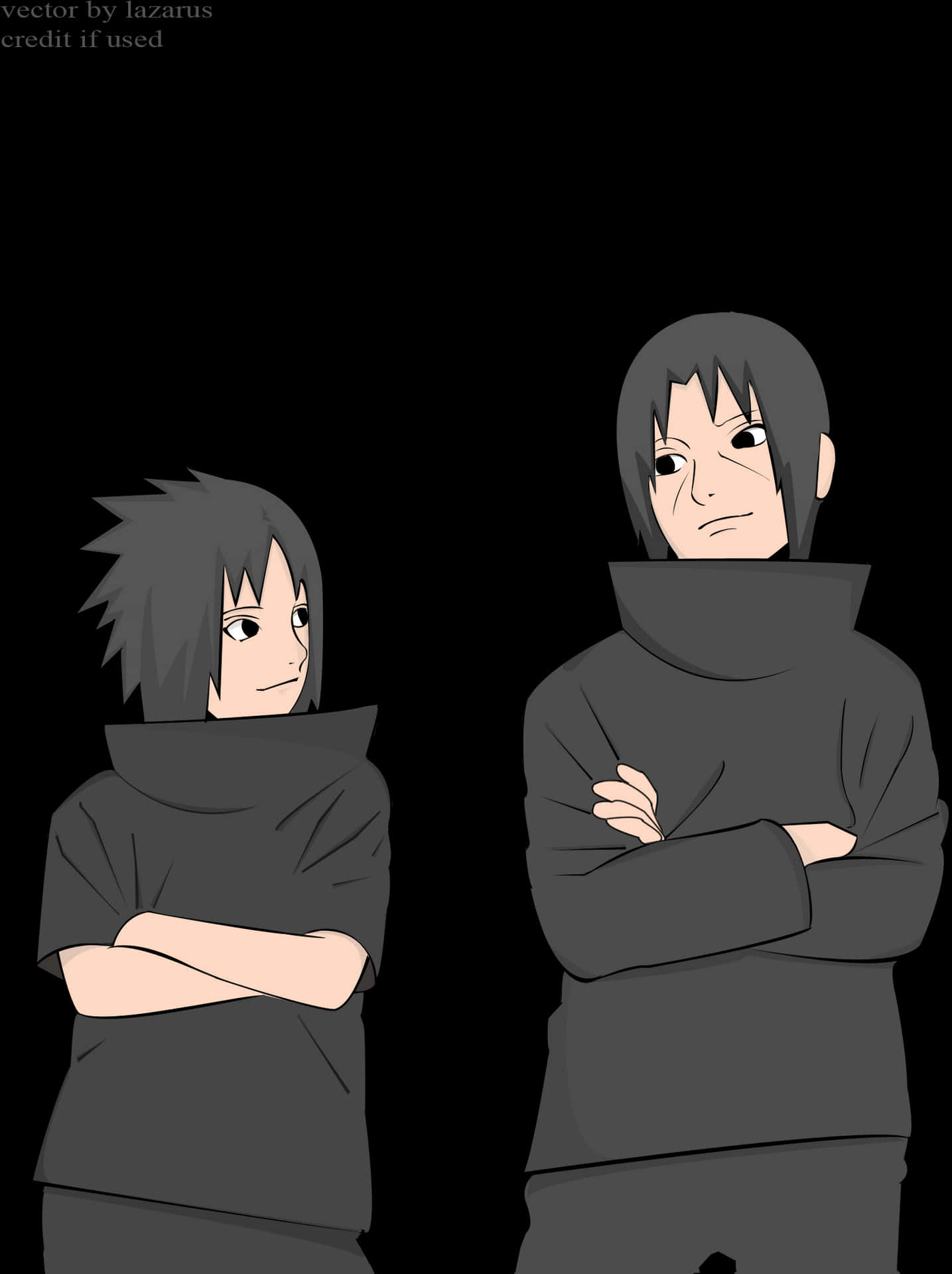 Itachi 與 Sasuke 向量藝術 壁紙