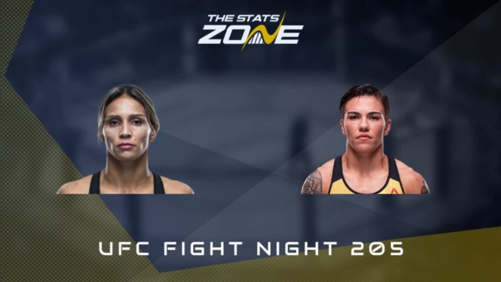 兩位女性MMA拳手在UFC活動圖像中面向鏡頭。