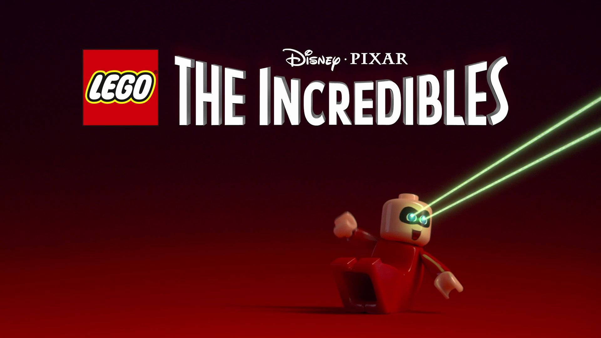 LEGO超級英雄發射綠色激光，帶有Disney Pixar標誌