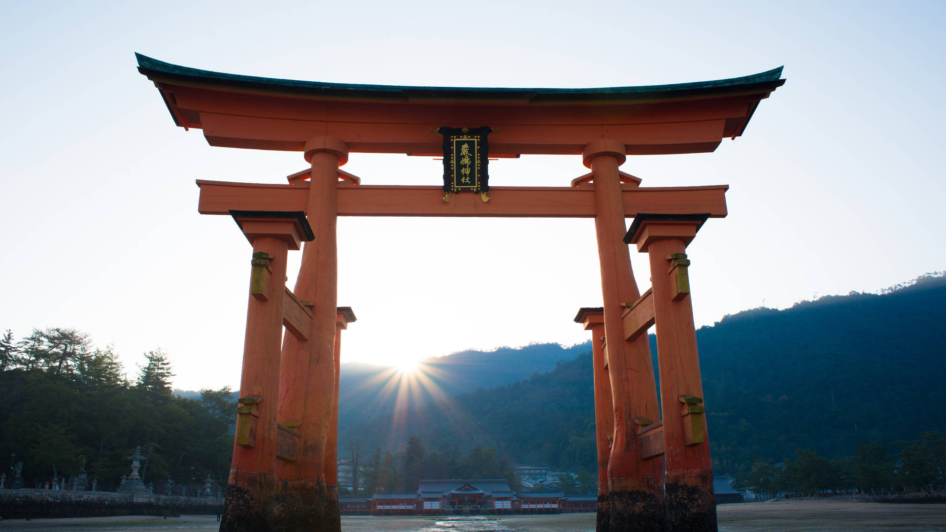 日本TORRI門日落壁紙