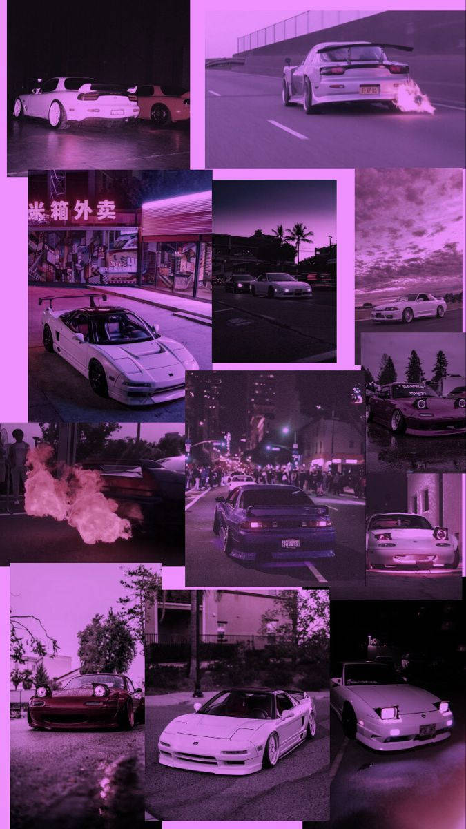 日系車迷風格拼貼相片