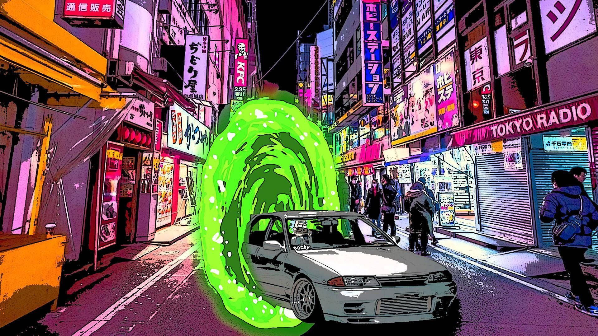 JDM風格瑞克與莫蒂藝術