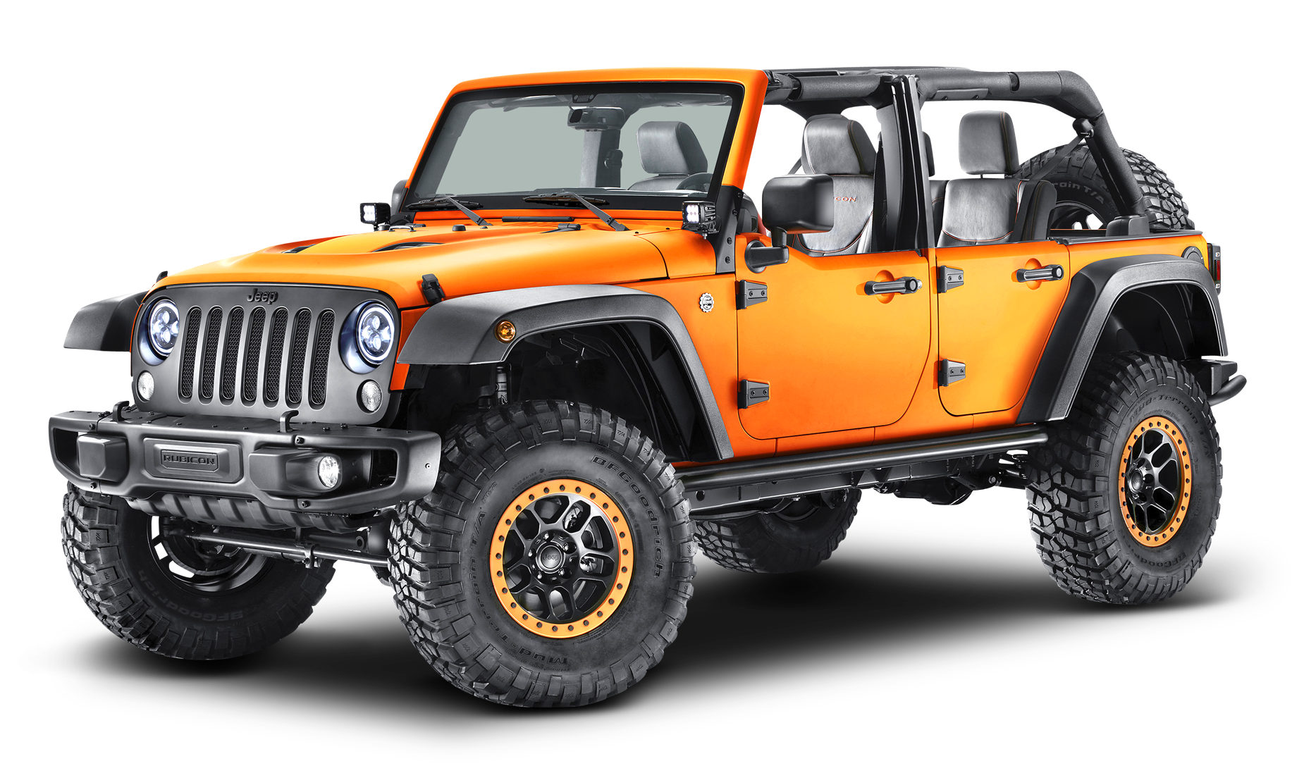 橙色Jeep Wrangler越野車 壁紙