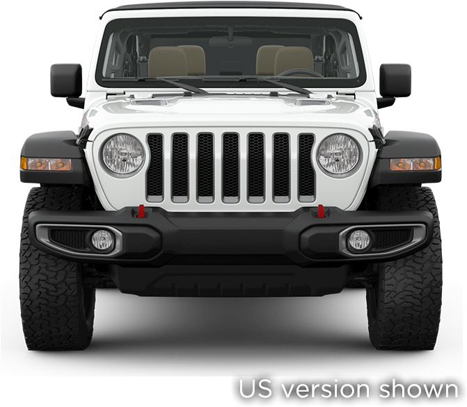 白色Jeep Wrangler正面視角 壁紙
