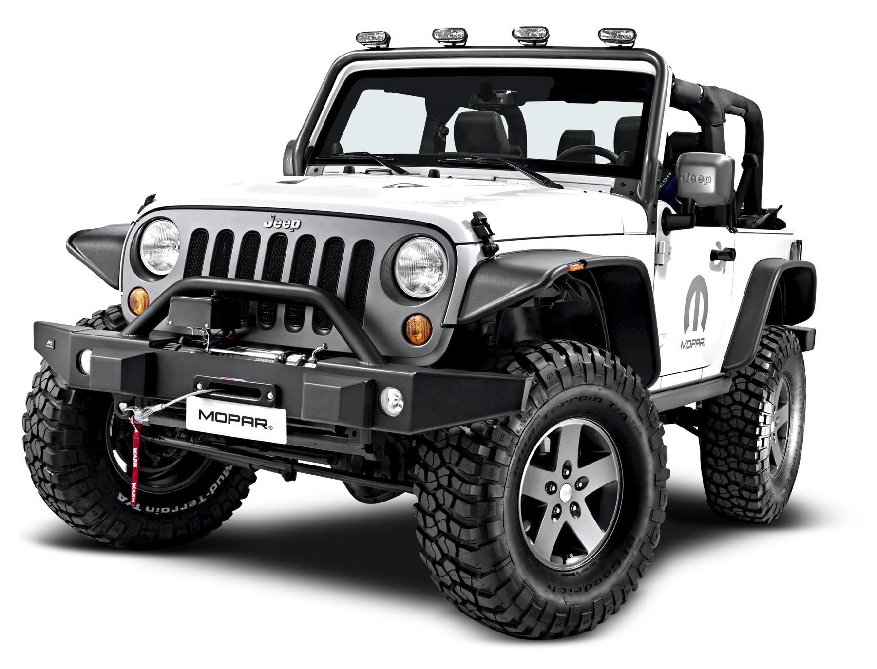 白色Jeep Wrangler越野準備就緒 壁紙